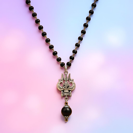 Original Om Shiva Trishool Karungali Mala