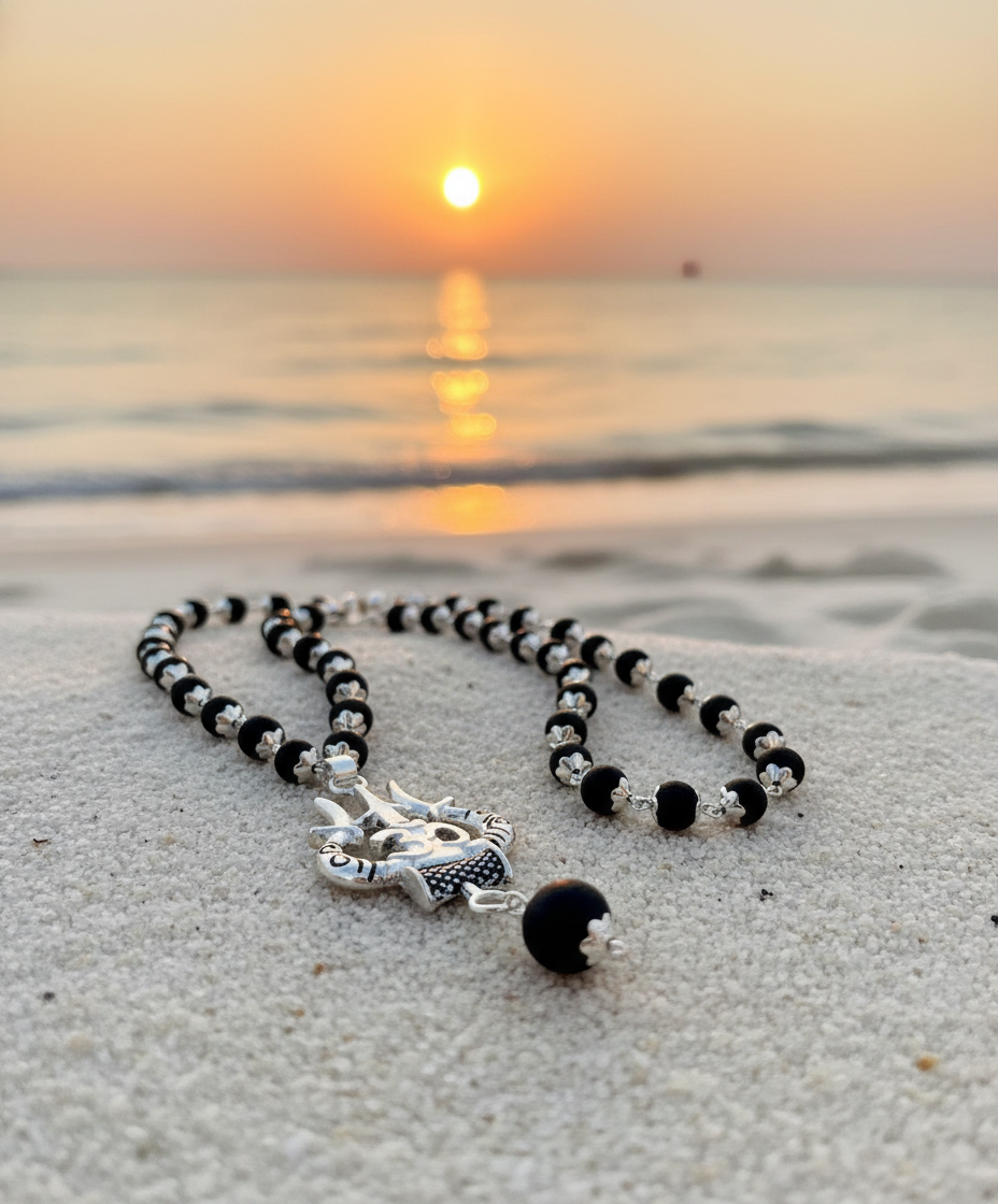 Original Om Shiva Trishool Karungali Mala