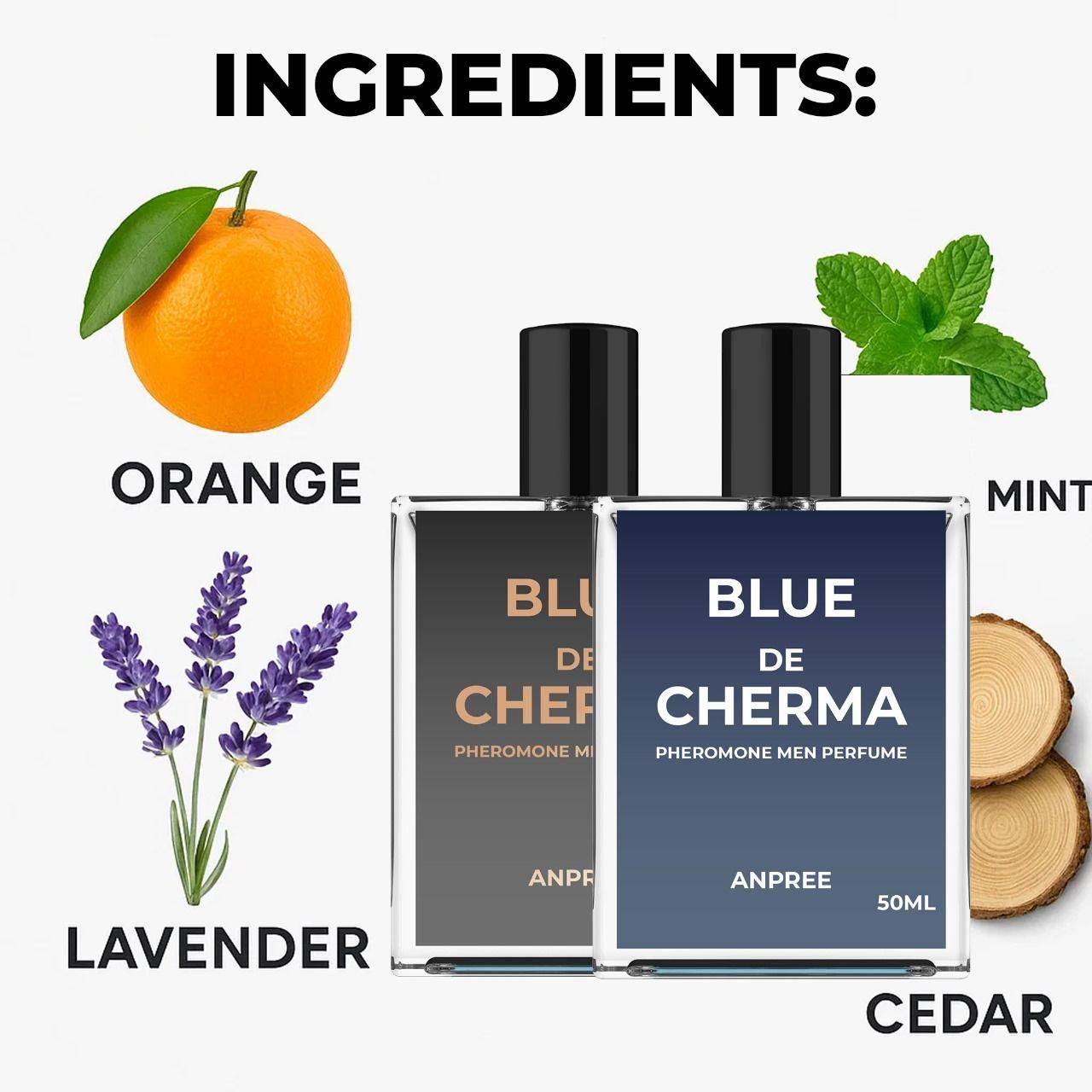 BLUE DE CHERMA Pheromone Men Perfume Combo
