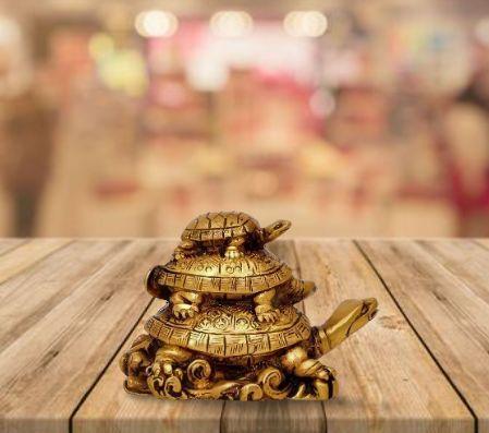 A-Three Tiered Turtle Tortoise Family For Health And Good Luck For Home D�cor - 12 cm