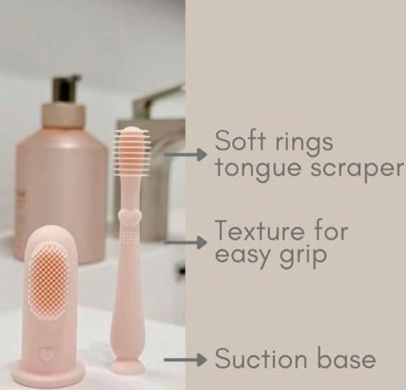 Finger Toothbrush Tongue Oral Cleaner Kit For 3 Month