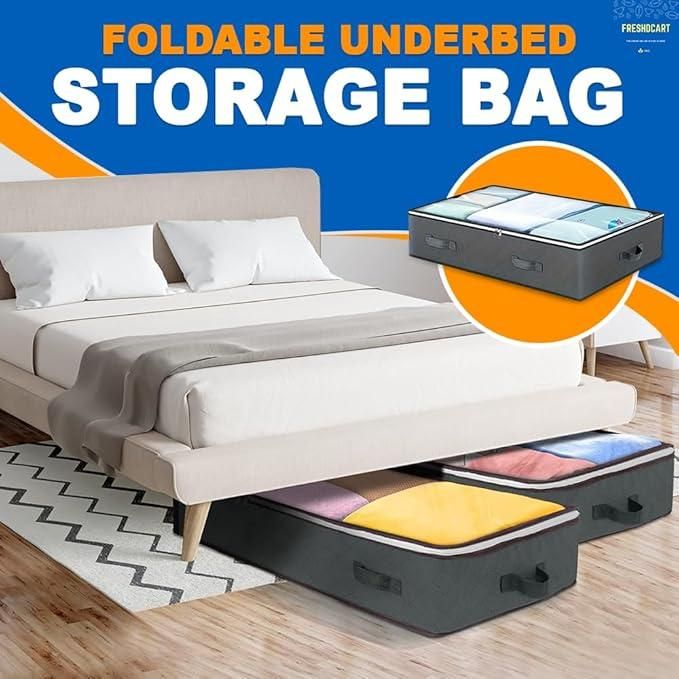 Non-Woven Under Bed Storage Box Large Capacity Clothes Organize For Multipurpose Used