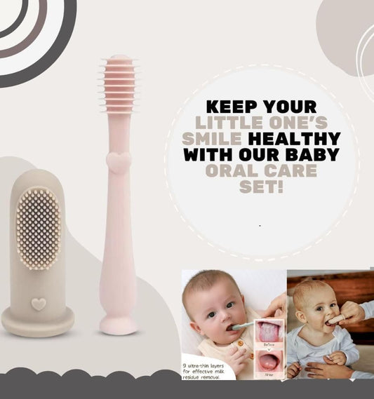 Finger Toothbrush Tongue Oral Cleaner Kit For 3 Month