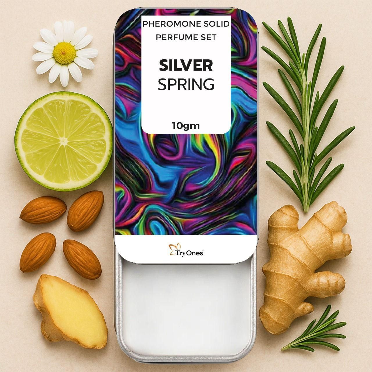 01 Pheromone Solid Perfume Set Silver Spring 20 gm Pack of 2