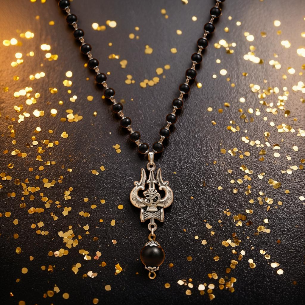 Original Om Shiva Trishool Karungali Mala