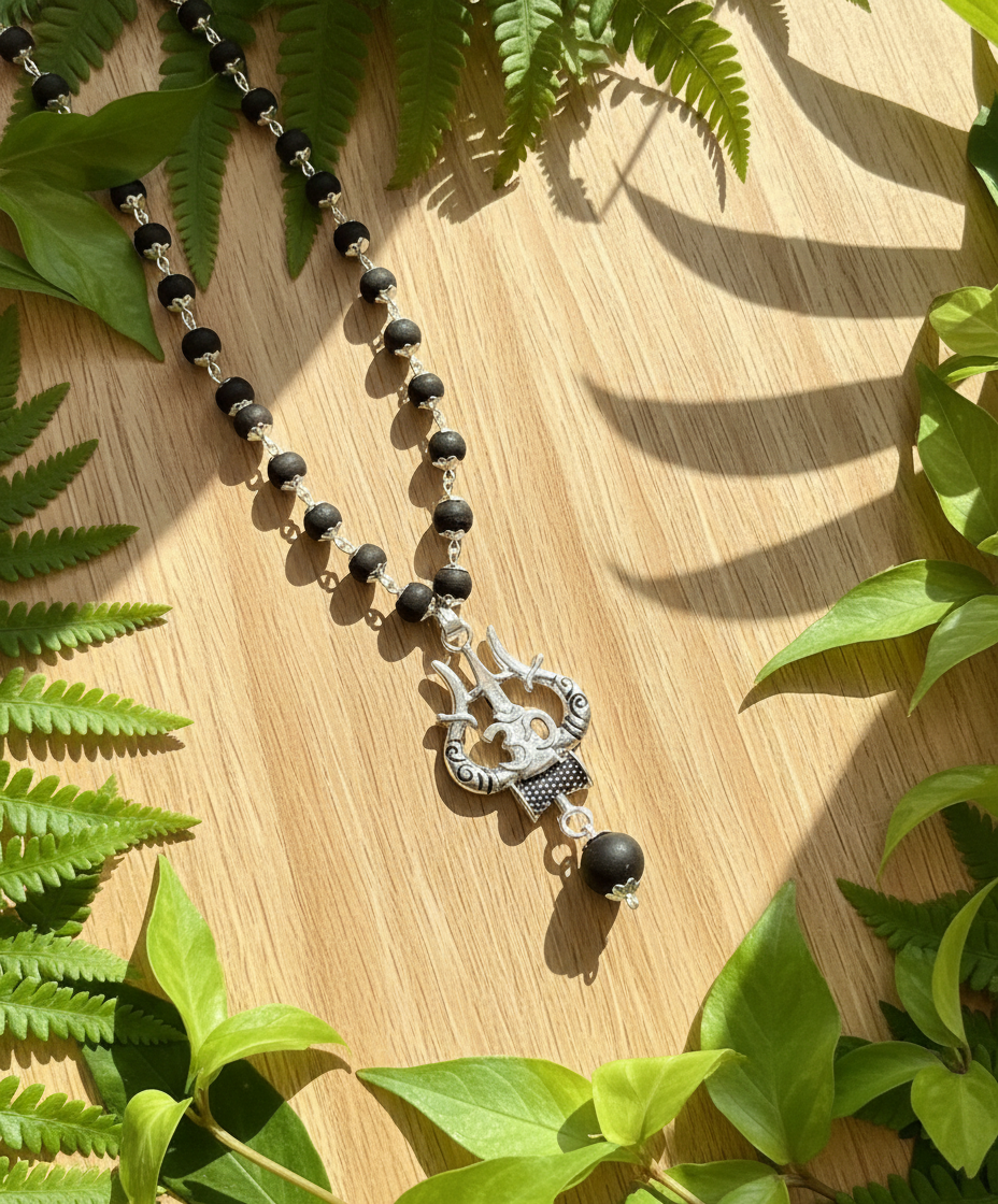 Original Om Shiva Trishool Karungali Mala